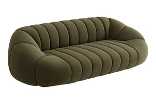 Canapé Remy - Vert - 4 places - Toucher velours