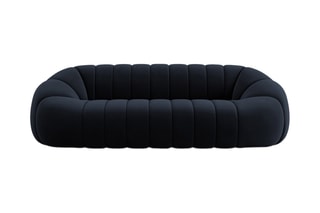 Canapé Remy - Bleu foncé - 4 places - Toucher velours