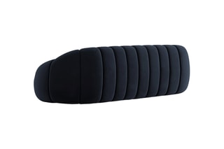 Canapé Remy - Bleu foncé - 4 places - Toucher velours