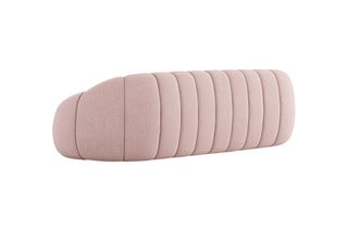 Canapé Remy - Rose - 4 places - Tissu bouclette