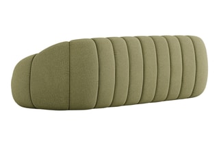 Canapé Remy - Vert olive - 4 places - Tissu bouclette