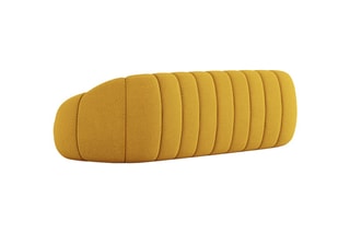 Canapé Remy - Jaune - 4 places - Tissu bouclette