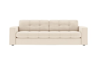 Canapé Yohan - Beige clair - 3 places - En polyester - Toucher doux