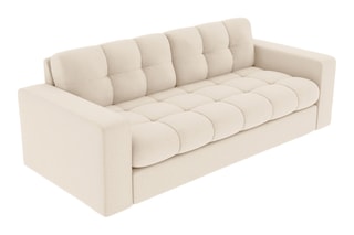 Canapé Yohan - Beige clair - 2 places - En tissu structurel