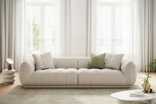Canapé modulaire Julia - Beige - 4 places - En polyester et nylon