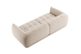 Canapé modulaire Julia - Beige - 4 places - En polyester et nylon
