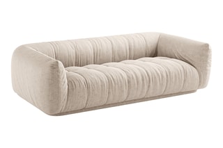 Canapé Julia - Beige - 3 places - En tissu structurel