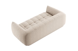 Canapé Julia - Beige - 3 places - En tissu structurel