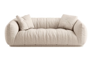 Canapé Julia - Beige - 2 places - En tissu structurel