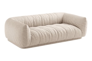 Canapé Julia - Beige - 2 places - En tissu structurel