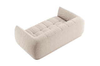 Canapé Julia - Beige - 2 places - En tissu structurel