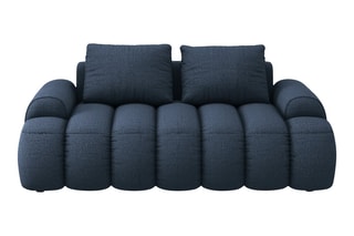 Canapé Simona - Bleu marine - 2 places - En polyester