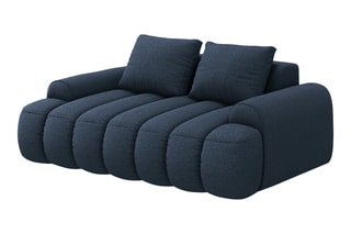 Canapé Simona - Bleu marine - 2 places - En polyester