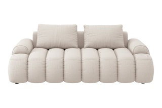 Canapé Simona - Beige - 3 places - En polyester