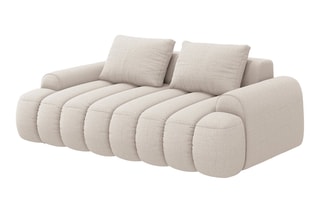 Canapé Simona - Beige - 3 places - En polyester