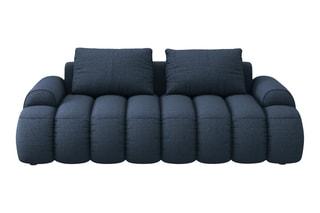 Canapé Simona - Bleu marine - 3 places - En polyester
