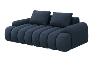 Canapé Simona - Bleu marine - 3 places - En polyester