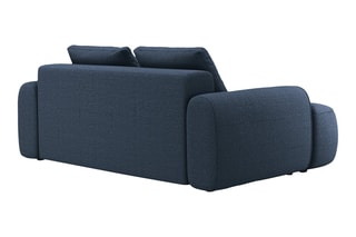 Canapé Simona - Bleu marine - 3 places - En polyester