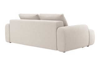 Canapé convertible Simona - Beige - 4 places - En polyester
