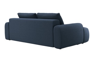 Canapé convertible Simona - Bleu marine - 4 places - En polyester
