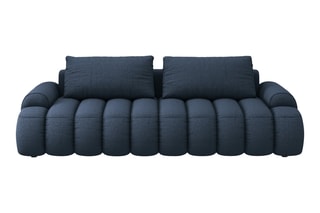 Canapé convertible Simona - Bleu marine - 4 places - En polyester
