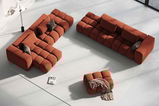 Canapé gauche modulaire Lorella Corail