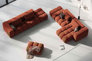 Canapé droit modulaire Lorella Corail