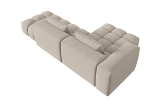 Canapé d'angle gauche modulaire Lorella Sable