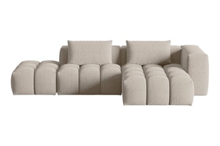 Canapé d'angle droit modulaire Lorella Sable