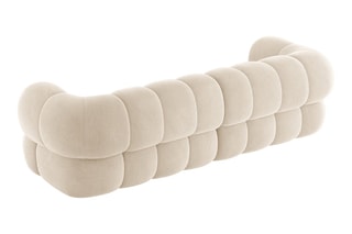 Canapé modulaire Maurice - Beige clair - 4 places - Toucher velours