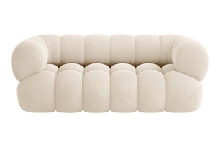 Canapé Maurice - Beige clair - 2 places - Toucher velours