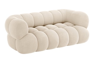 Canapé Maurice - Beige clair - 2 places - Toucher velours