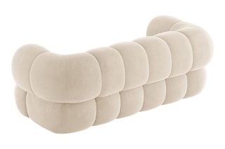 Canapé Maurice - Beige clair - 2 places - Toucher velours
