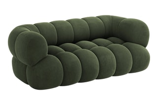 Canapé Maurice - Vert foncé - 2 places - Toucher velours