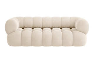 Canapé Maurice - Beige clair - 3 places - Toucher velours