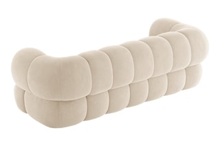 Canapé Maurice - Beige clair - 3 places - Toucher velours