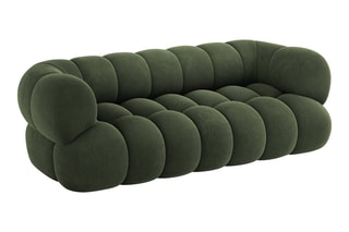 Canapé Maurice - Vert foncé - 3 places - Toucher velours