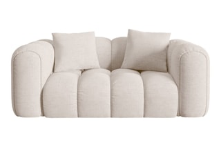 Canapé Elise - Beige - 2 places - En tissu chenille