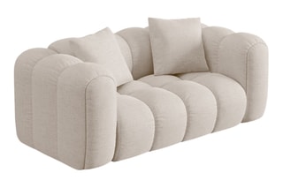 Canapé Elise - Beige - 2 places - En tissu chenille