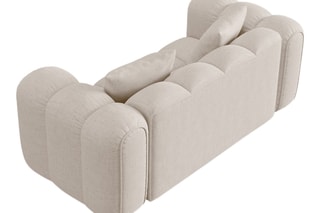 Canapé Elise - Beige - 2 places - En tissu chenille