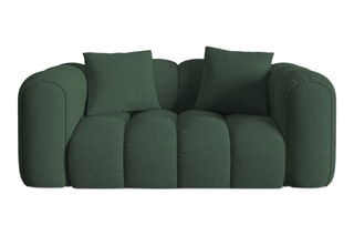 Canapé Elise - Vert foncé - 2 places - En tissu chenille