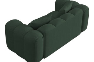 Canapé Elise - Vert foncé - 2 places - En tissu chenille