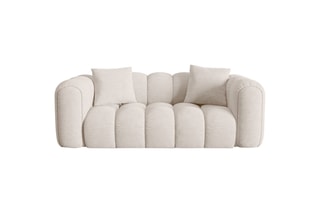 Canapé Elise - Beige - 3 places - En tissu chenille