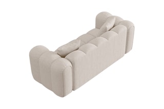 Canapé Elise - Beige - 3 places - En tissu chenille