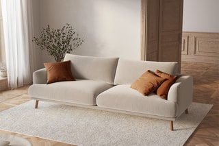 Canapé Margot - Beige - 3 places - Toucher velours