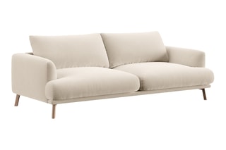 Canapé Margot - Beige - 3 places - Toucher velours