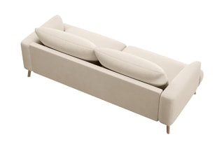Canapé Margot - Beige - 3 places - Toucher velours
