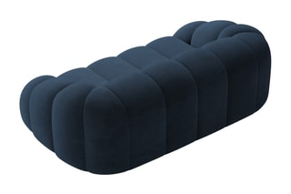 Canapé Lyna - Bleu roi - 3 places - En tissu velours