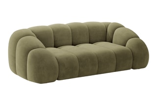 Canapé Lyna - Vert - 3 places - En tissu velours