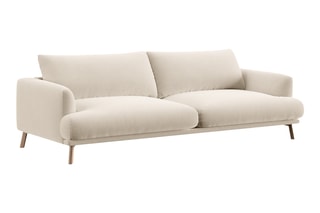 Canapé Margot - Beige - 4 places - Toucher velours